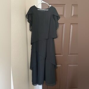 Black Asymmetrical Layered Dress